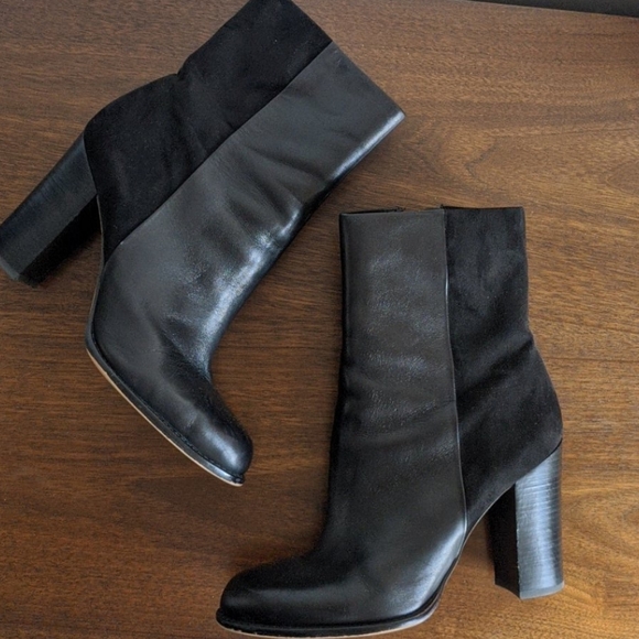 👠HP👠 Sam Edelman Reyes Black Heel Booties - Picture 2 of 8